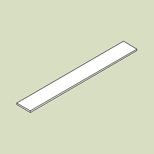 Hylde til reol 1 eller 2 - h1,8 d20 b158